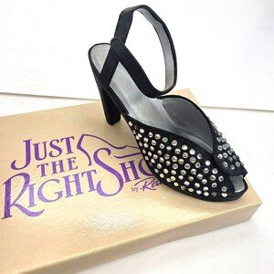 Just The Right Shoe "Tave" Raine Black High Heel Mini Shoe Brochure PR604